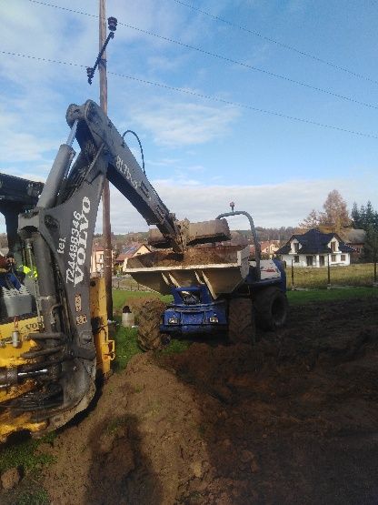 Usługi koparko ładowarką, budowa domów od podstaw ,wyburzenia, kopanie