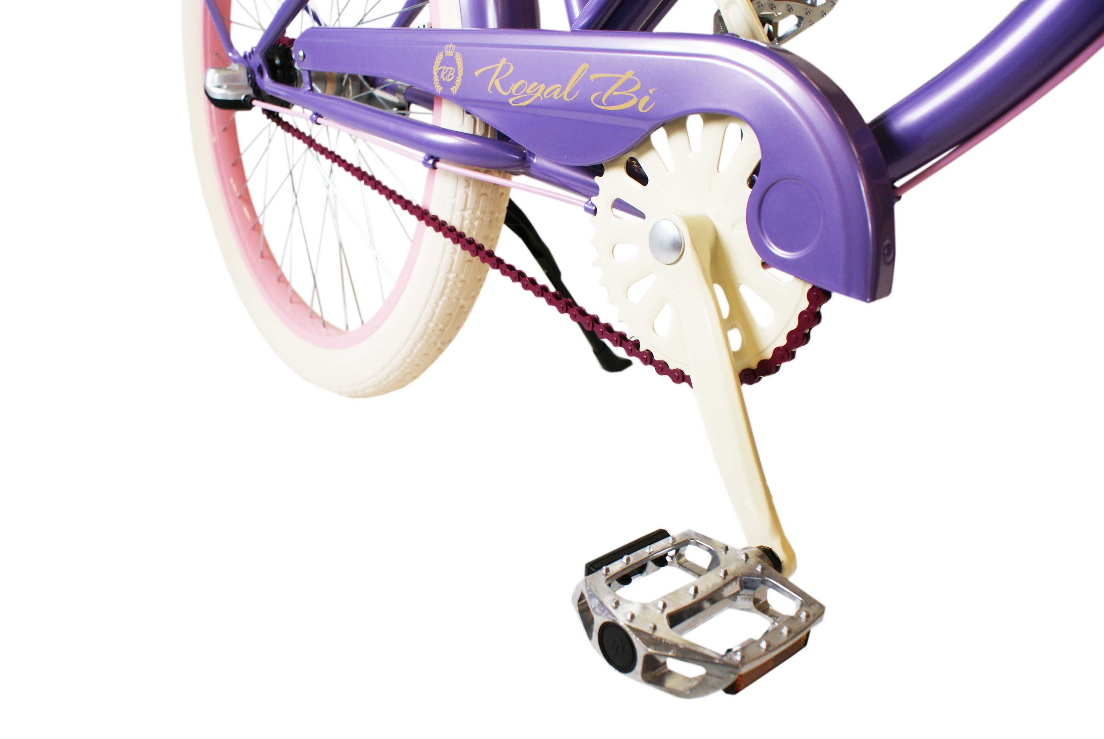 Rower miejski 26 / 28 beach Cruiser RoyalBi VIOLET  damski damka biegi