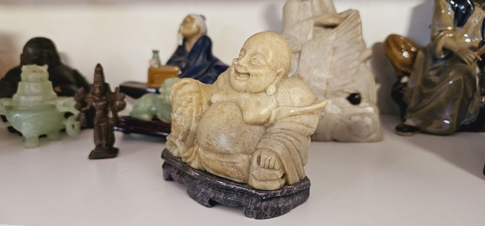 Kamienna figurka buddy - Vintage Prl