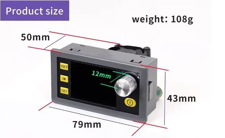 Лабораторный пониж повыш  преобразователь  120w 0-36v 0-6A