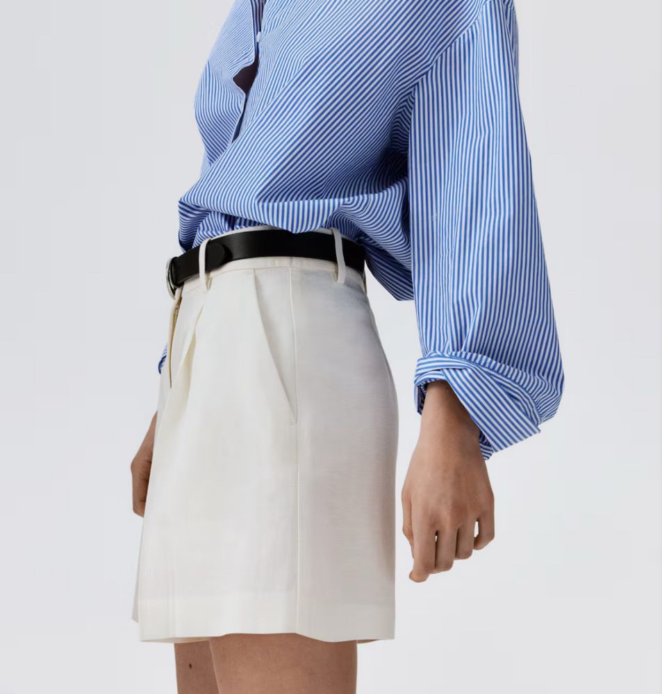 Шорты h&m лен белые