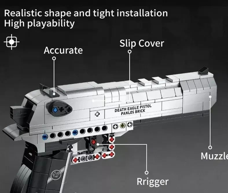 Конструктор  670006 Пистолет Desert Eagle 360 дет Пустынный орел лего