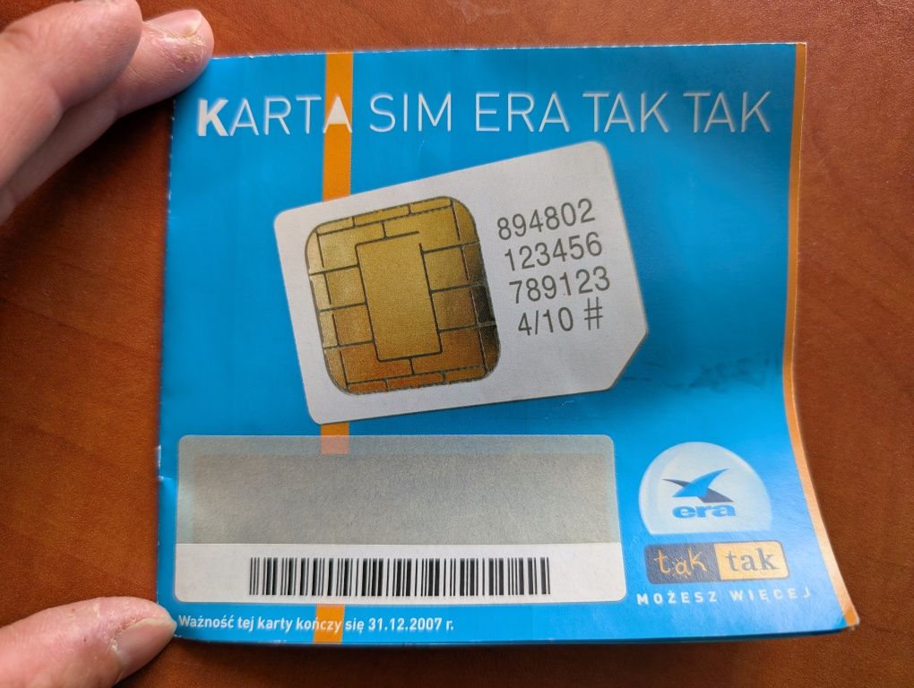 Karta SIM Era Tak Tak nowa zaplombowana