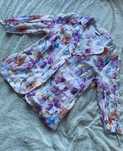 Kolorowy żakiet w kwiaty wiosenny plus size