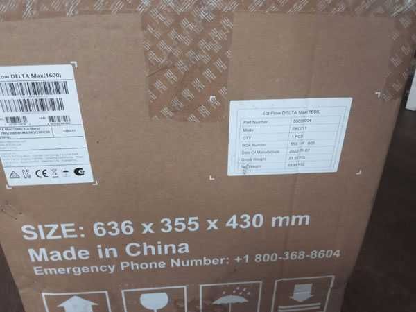 Зарядна станція, генератор EcoFlow DELTA MAX 1600 з коробкою