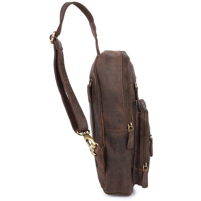 Plecak skórzany saszetka przez ramię crossbody modna 2-komorowa