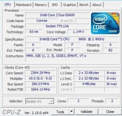 Asus P5B + Intel core 2 duo