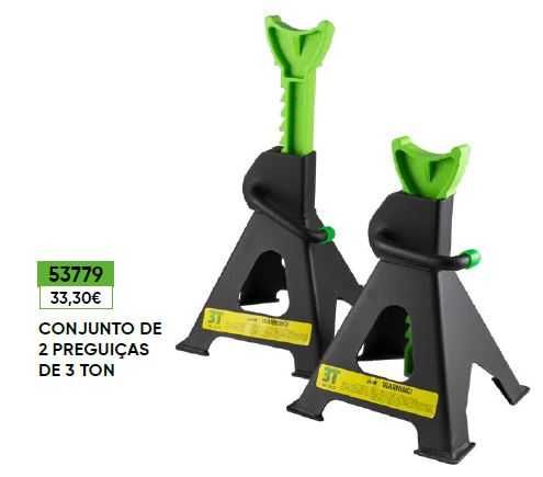 Mala Ferramentas 216 pçs + Macaco Rodas 2Ton + Par Preguiças 3 Ton