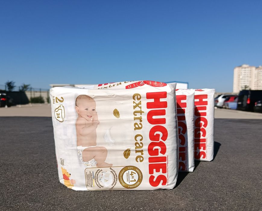 Подгузники Huggies Extra Care Jumbo размер 2 (3-6 кг), 24 шт