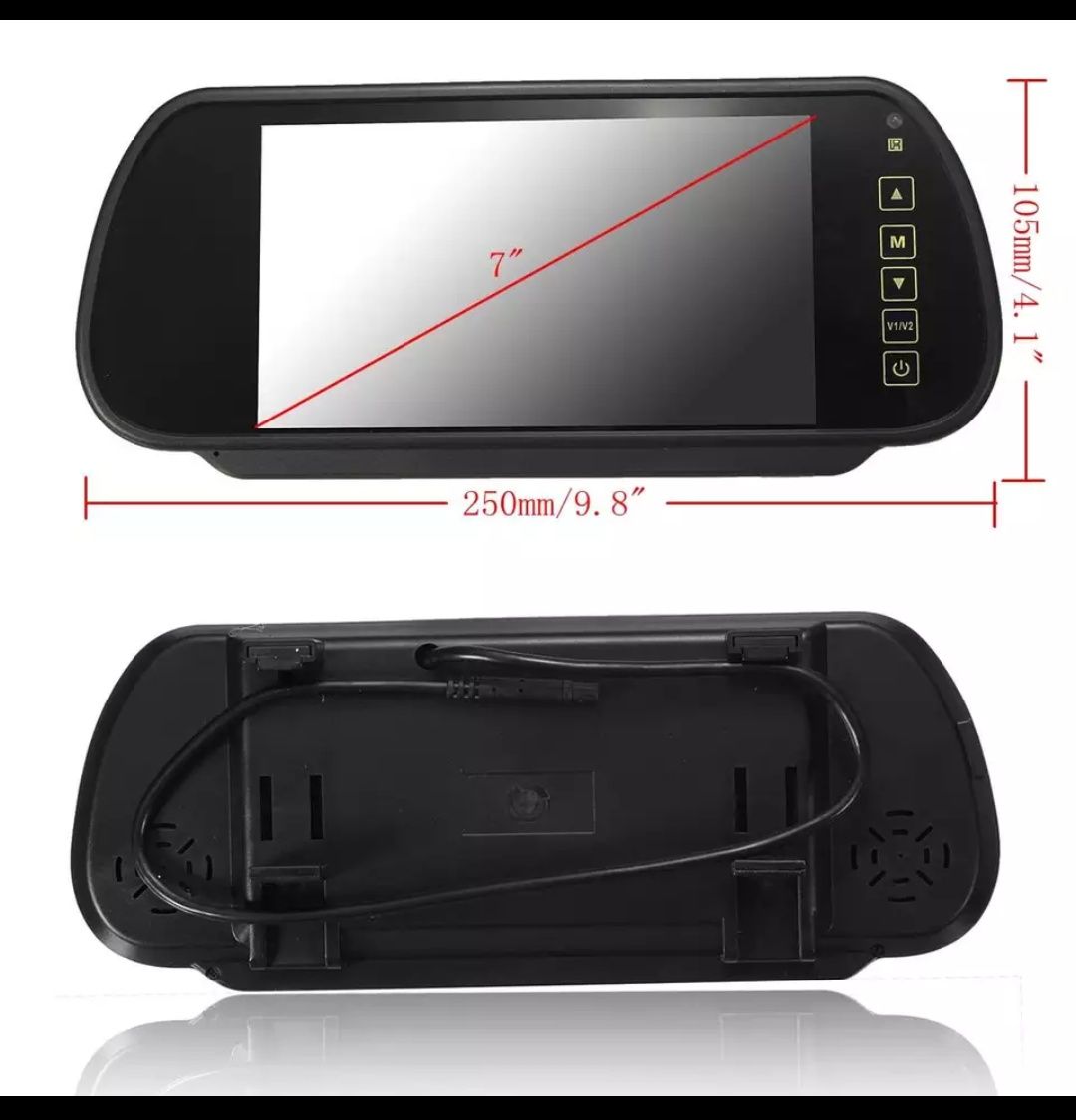 Monitor TFT LCD de 7" para espelho retrovisor