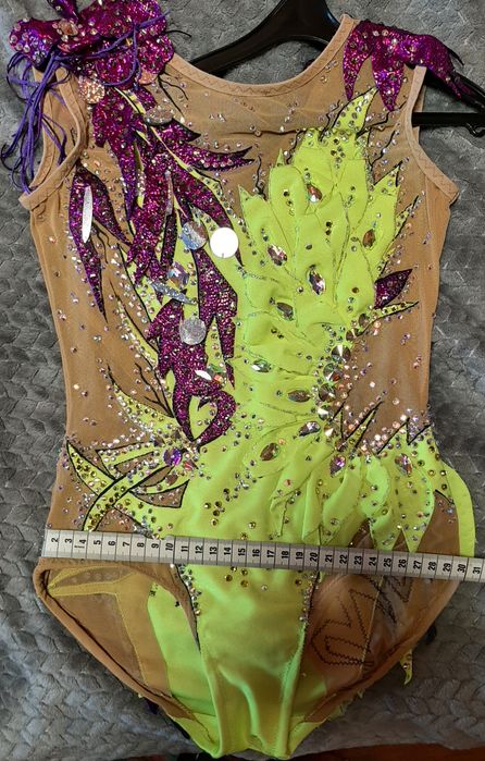 Купальник змагальний для художньої гімнастики. На зріст 122-134