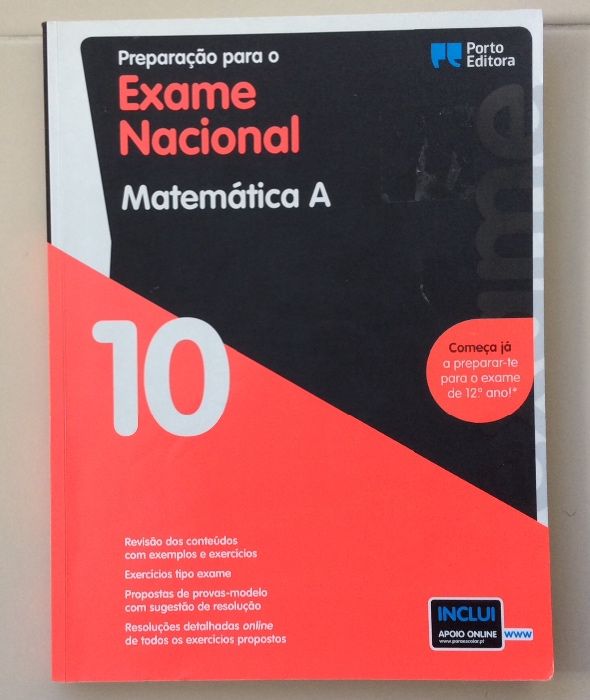 Matemática A - 10.o Ano - Preparação para o Exame Nacional