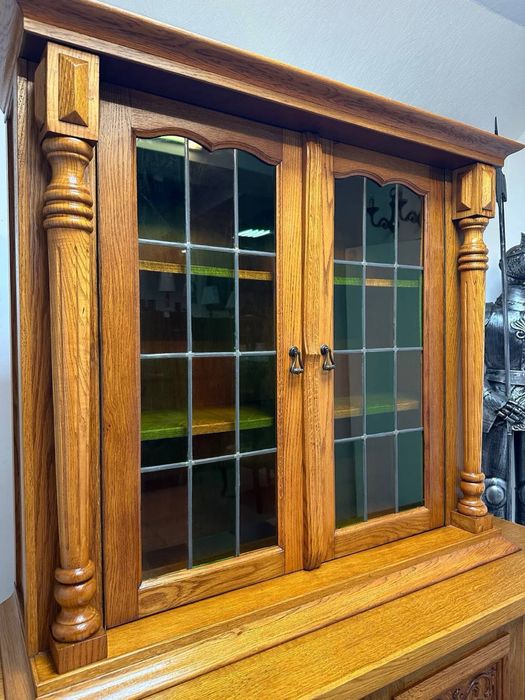 Вітрина сервант Голландія масив дуб витрина дерево 3682