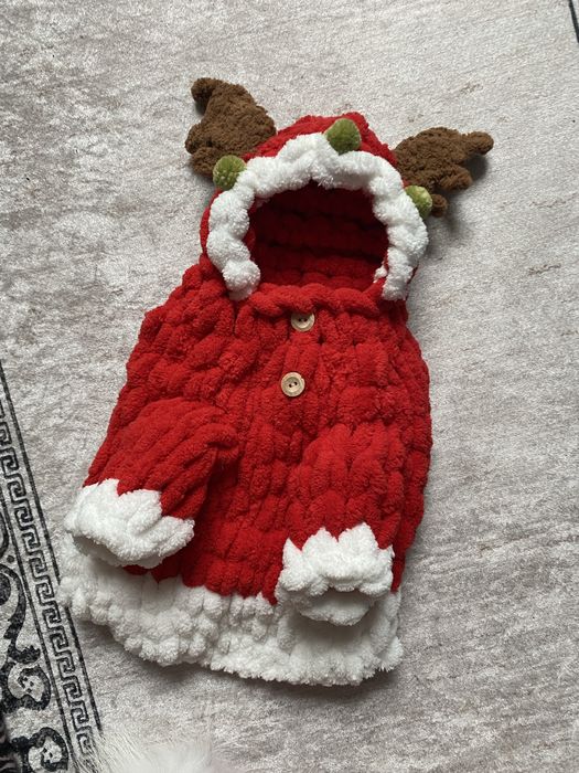 Sylwestrowe ubranko dla malego kotka albo psa renifer