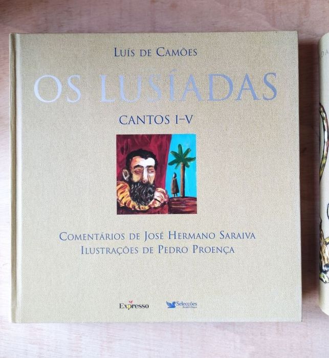 Livros "Os Lusíadas" de Luís de Camões (comentário de Hermano Saraiva)
