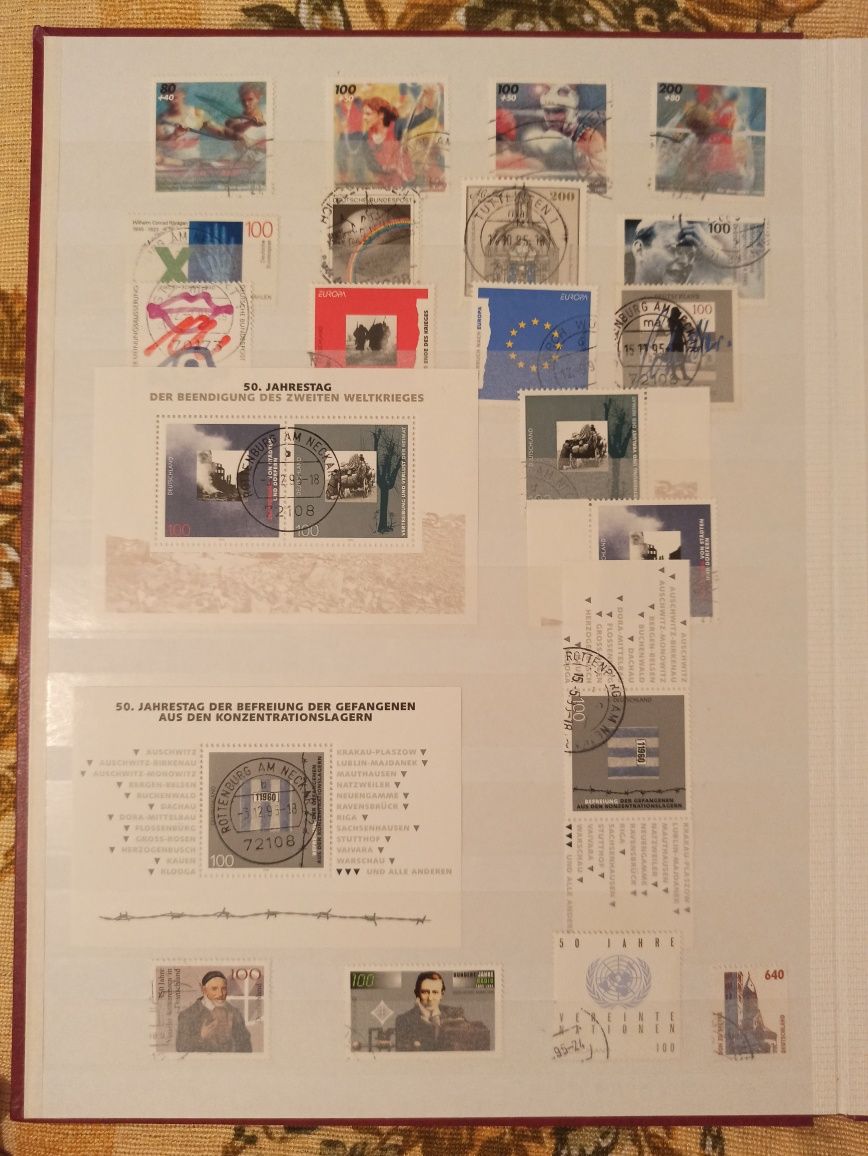 Klaser ze znaczkami niemieckimi