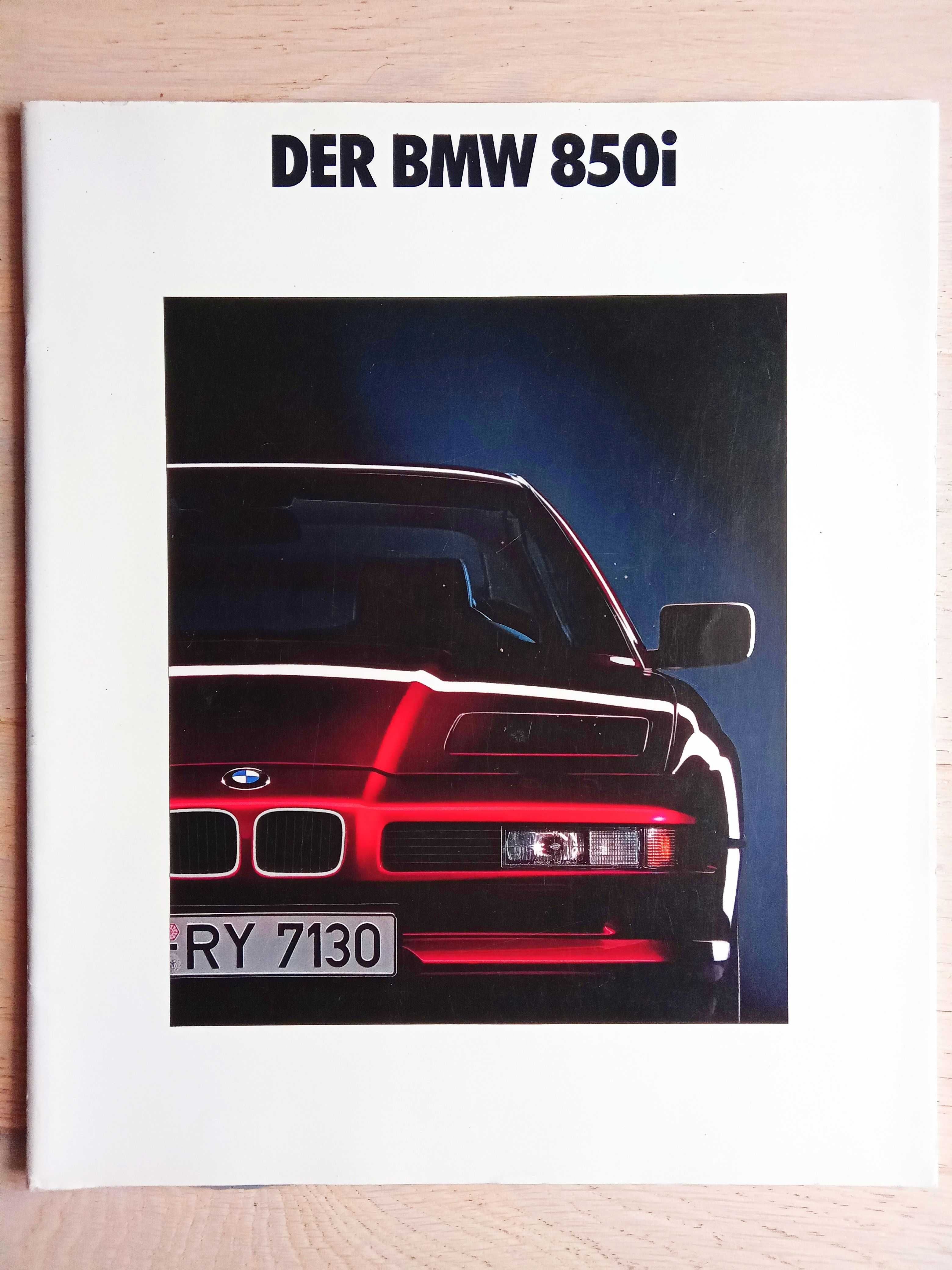 BMW seria 8 E31 850i prospekt 1990 - MEGA FORMAT - 40 str., stan BDB-
