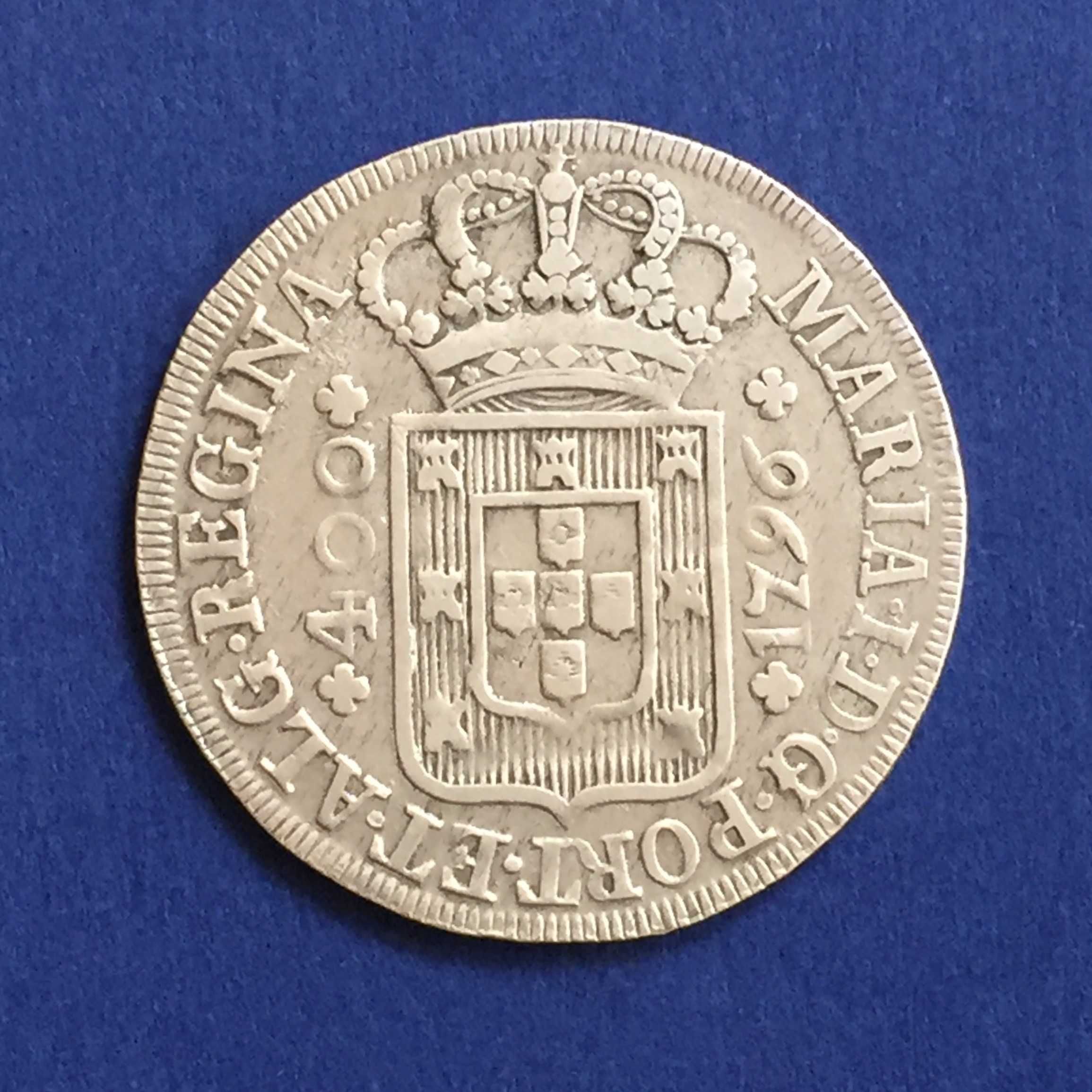 D. MARIA I - CRUZADO NOVO (480 réis) 1796 - prata