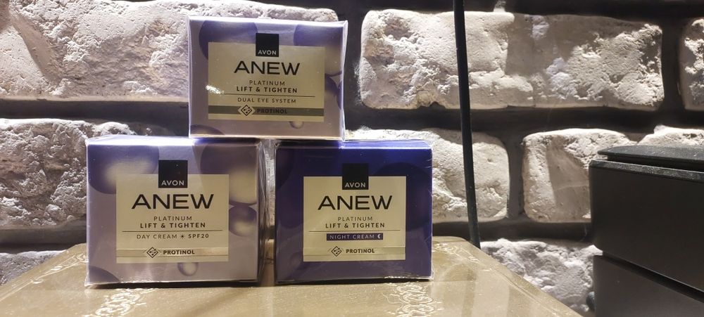 Avon anew zestaw 3 kremów na dzień na noc i pod oczy +2p r o b k i
