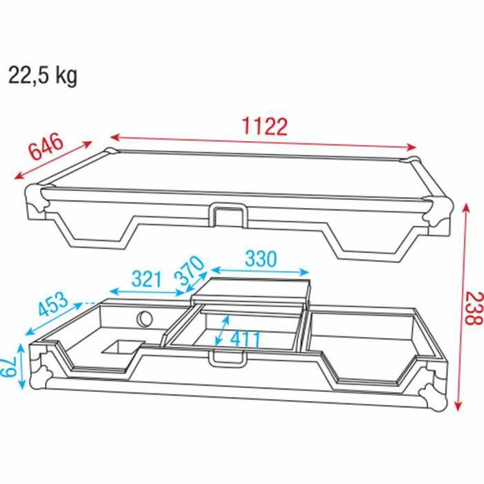 CASE + LED RGB 2x CDJ2000 + DJM-900 PIONEER Na decki i mikser /FAKTURA