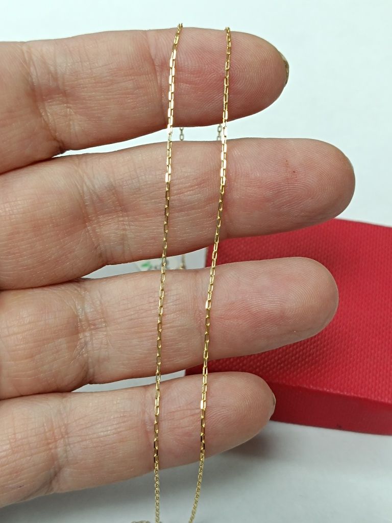 Złoty łańcuszek splot ankier, złoto 585, dl.50cm