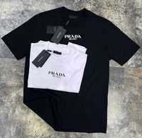 PRADA мужская футболка брендовая оверсайз черная белая