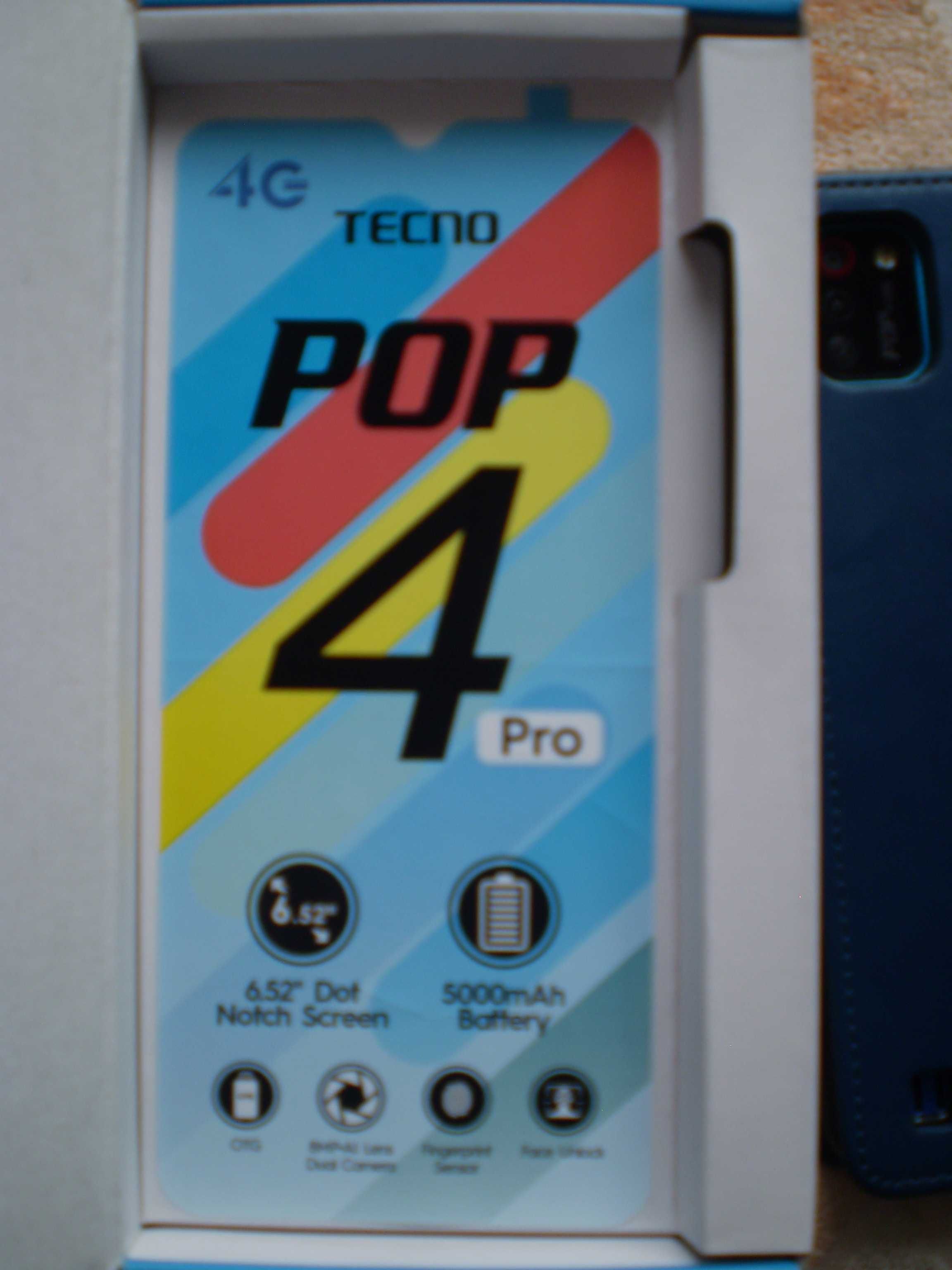 смартфон TECNO POP 4 Pro 1/16Gb Dual SIM идеальное состояние + 2 чехла
