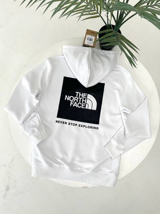 Худі The North Face Box Logo чорне/ біла кофта тнф чоловіча з лого/tnf