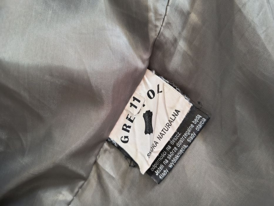 Płaszcz SKÓRA roz. 4XL/46 butelkowa zieleń