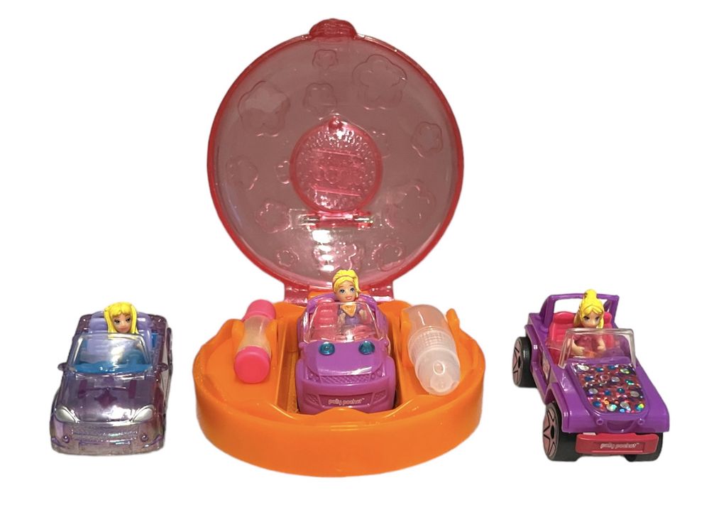 Polly pocket zestaw laleczek z samochodzikami