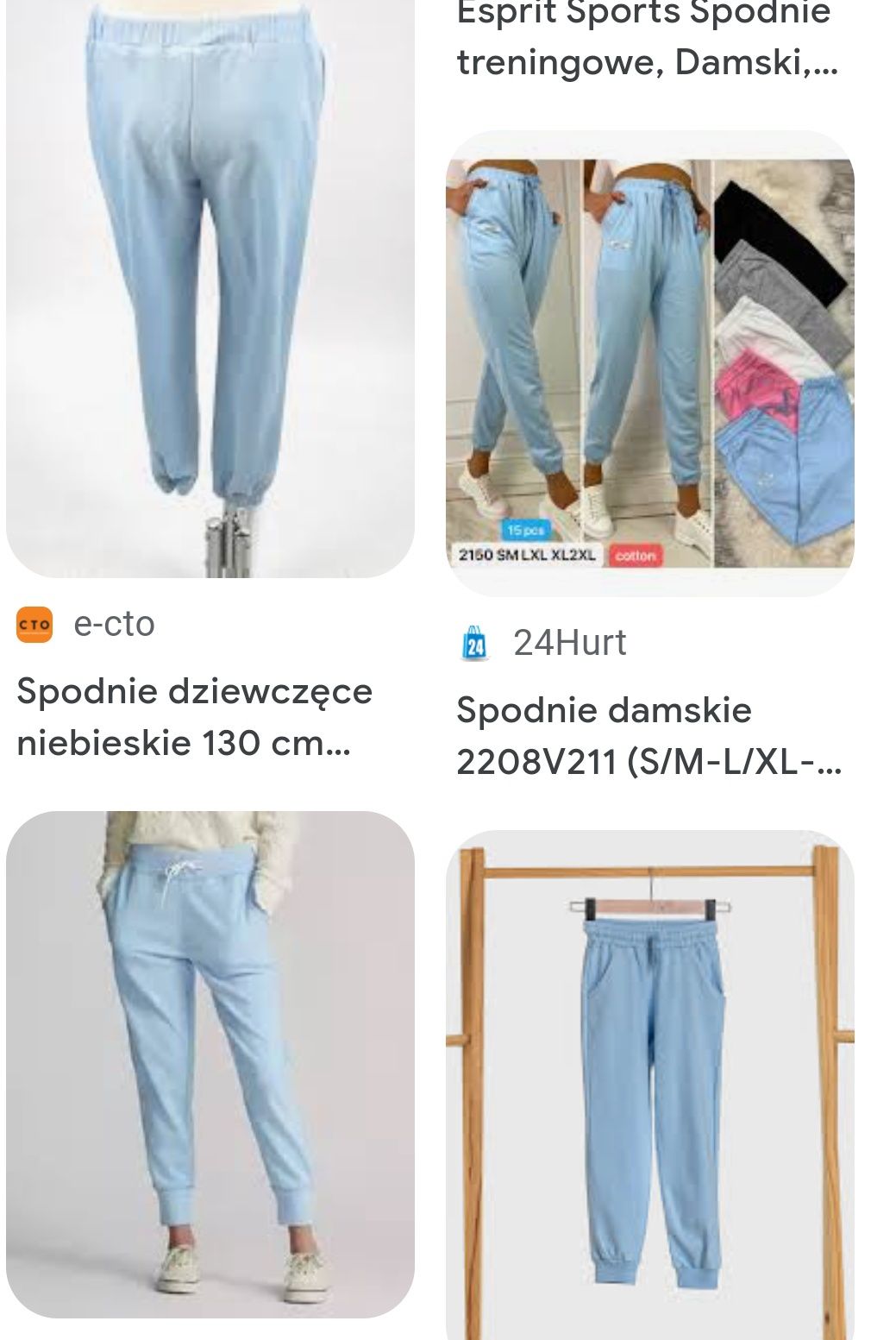 Cobus welurowe błękitne spodnie