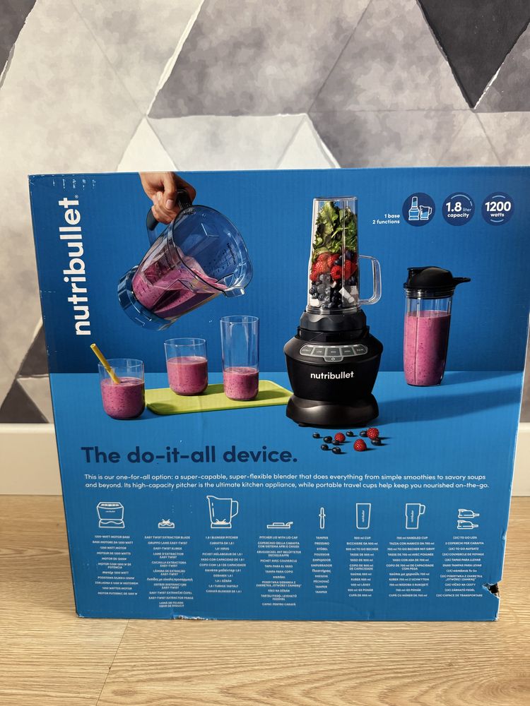 Nowy Blender kielichowy Nutribullet NBF500DG 1,6l 2 butelki