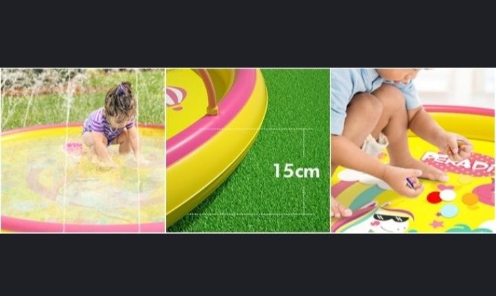 Zraszacz dla dzieci ogród basen 170 cm mata pad basen wodny