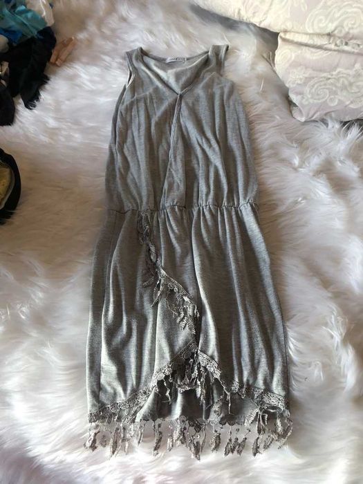 vestido cinzento tamanho m