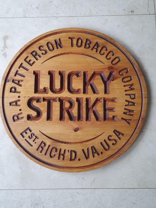 Reklama drewniana, szyld, tablica vintage Lucky Strike