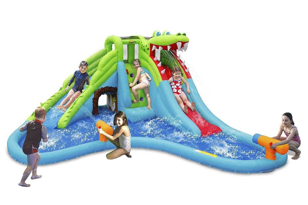 Plac zabaw mega krokodyl zjeżdżalnia dnuchany zamek dmuchawa