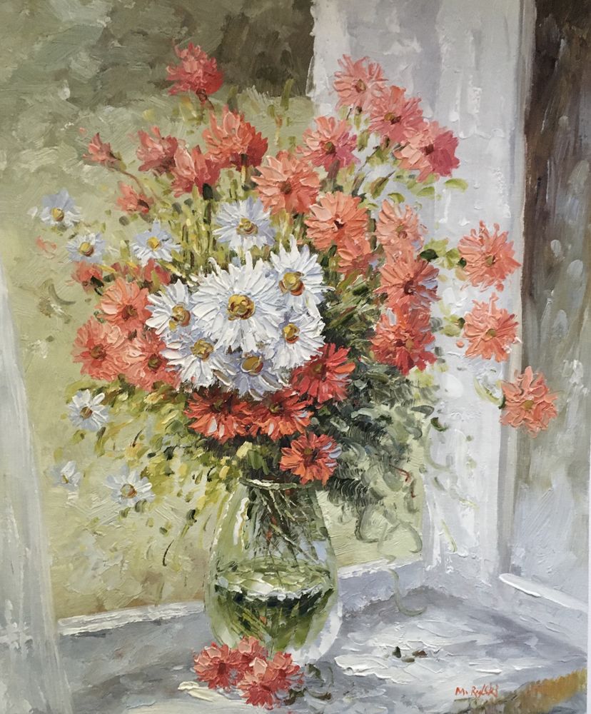 Obraz olejny -Kwiaty