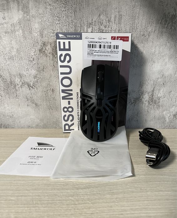 Безпровідна ігрова мишка SMAILWOLF RS8 -НОВА- чорного кольору