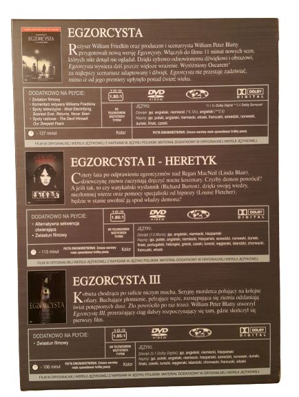 EGZORCYSTA - kolekcja - wydanie 3 filmów DVD UNIKAT !