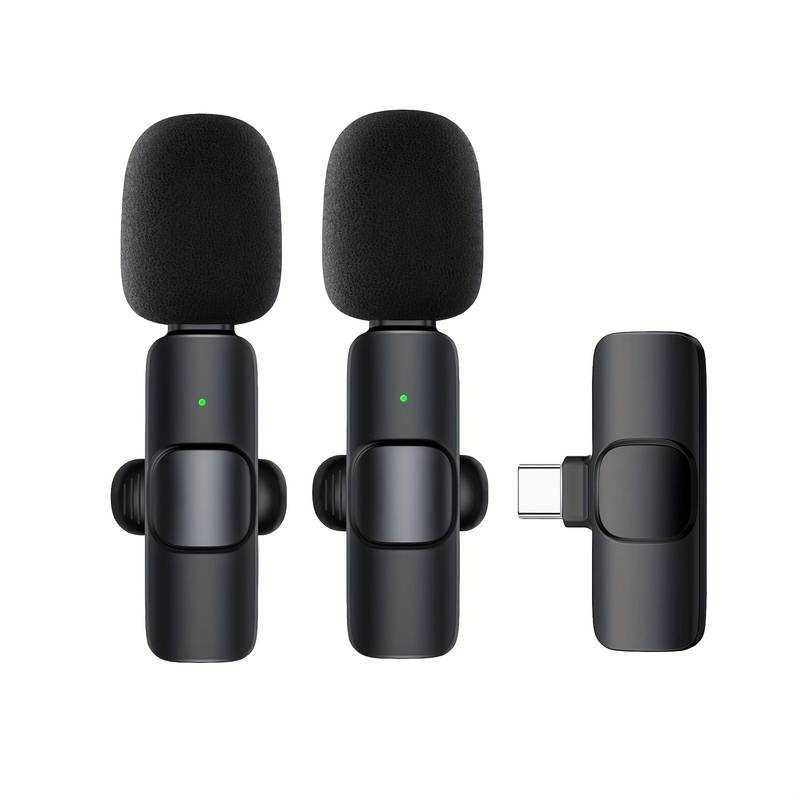 NOVO - Kit 2 Microfones sem Fios Wireless para iPhone IOS e USB-C