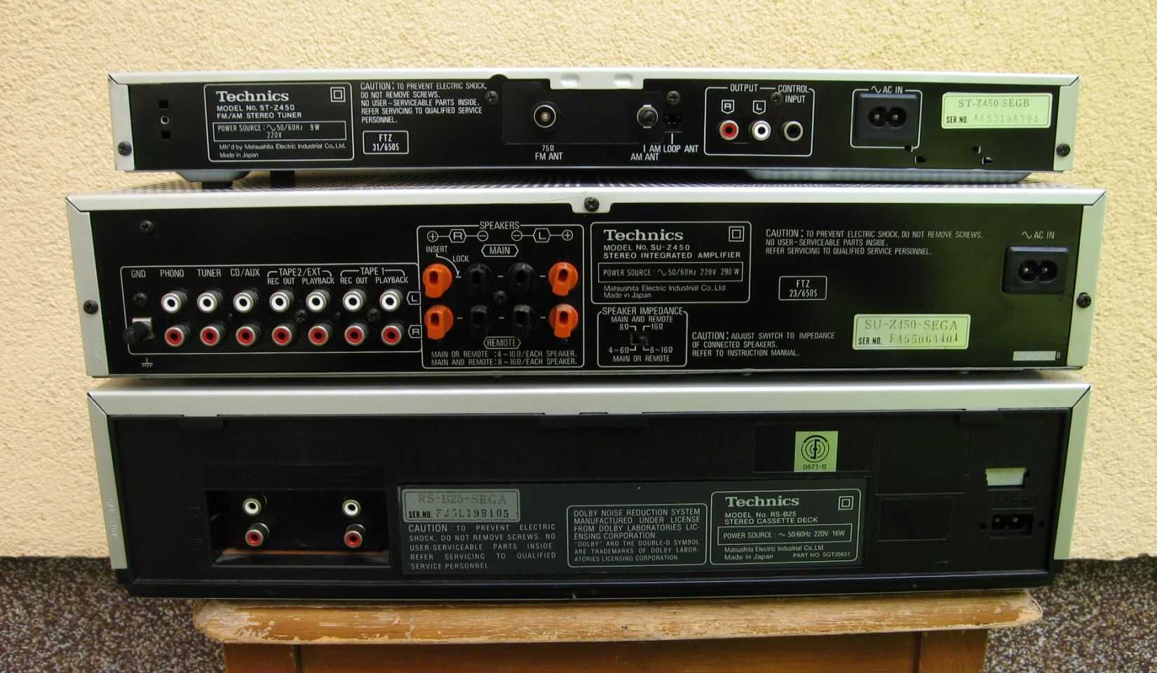 Japoński zestaw Technics 3-elementy z korektorem zadbany super stan