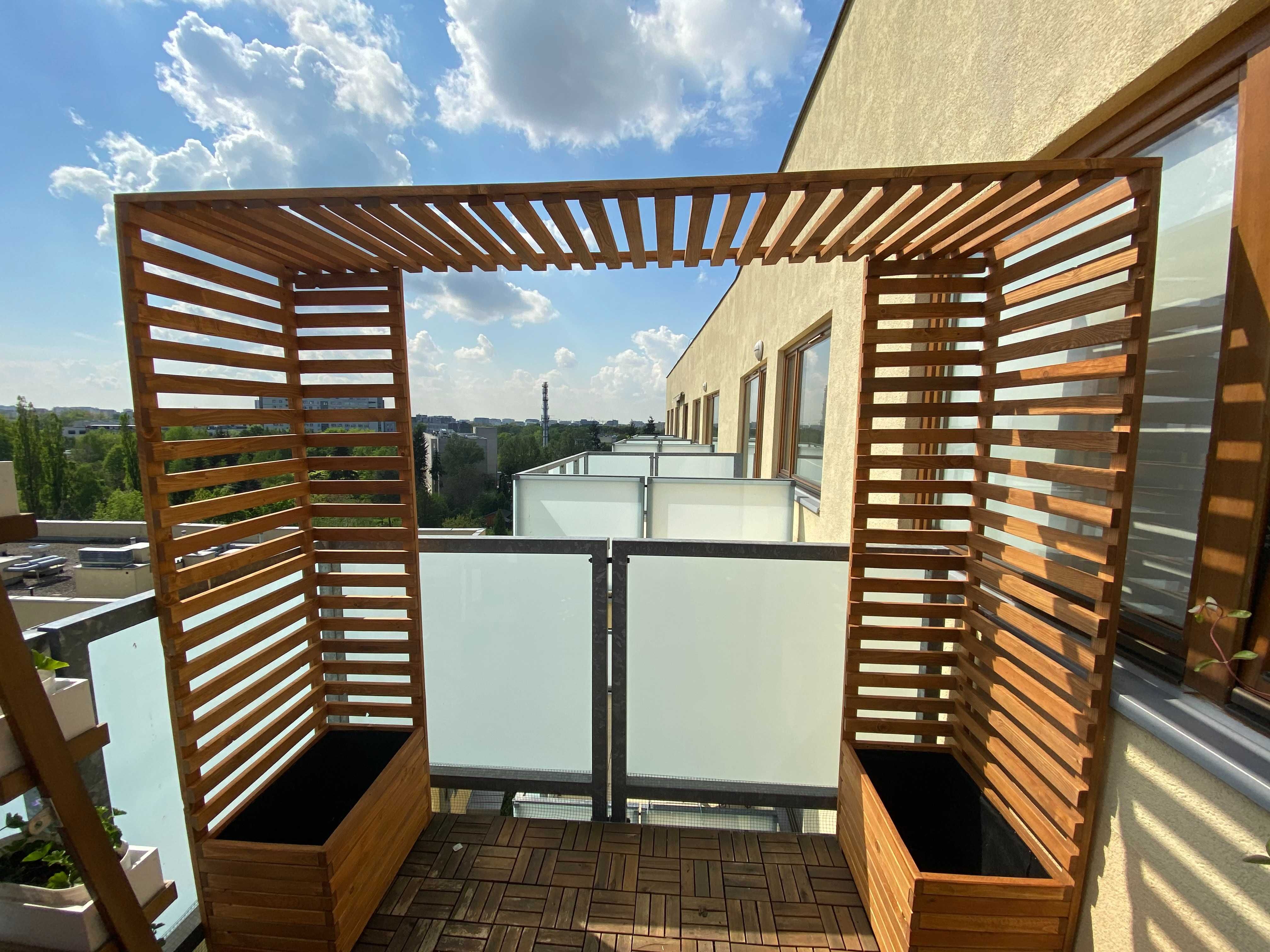 Drewniane pergole, pergola tarasowa, pergola drewniana na balkon