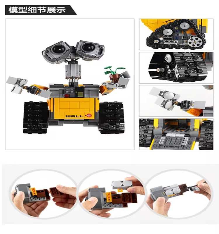 Zestaw klockow figurka robot jak L E G O wall-e 687 elementow