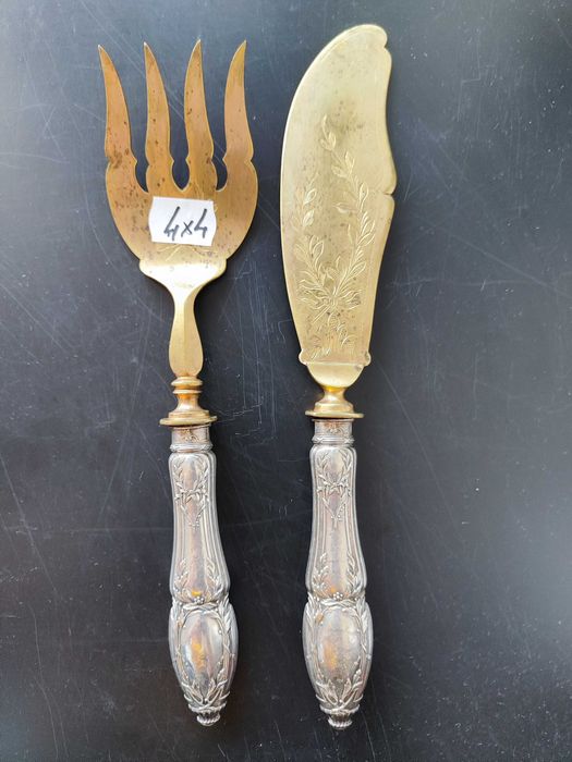 Przepiękny XIX w zestaw środka stołu, SREBRO sygnowane