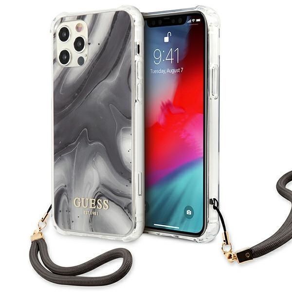 Etui Guess Marble Collection do iPhone 12 Pro Max 6,7" - Szary/Grey