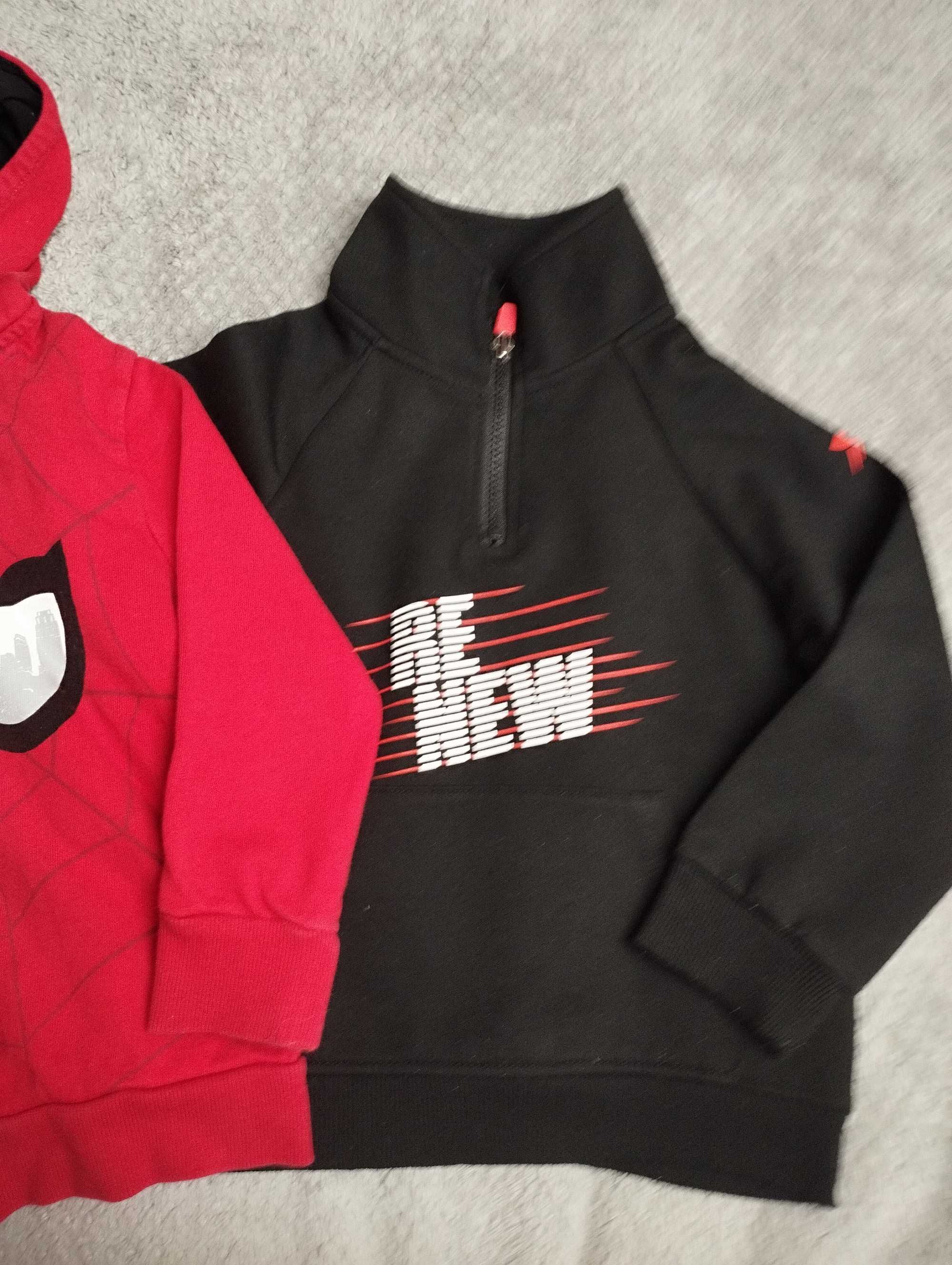 2 szt Bluza Spiderman r 104 oraz czarna
