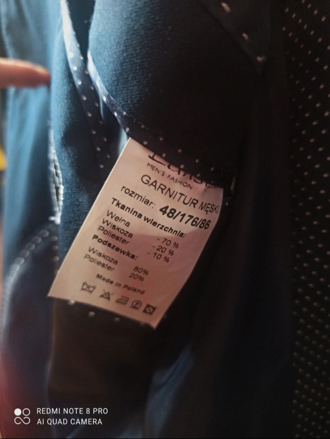 Garnitur męski Lansier granat