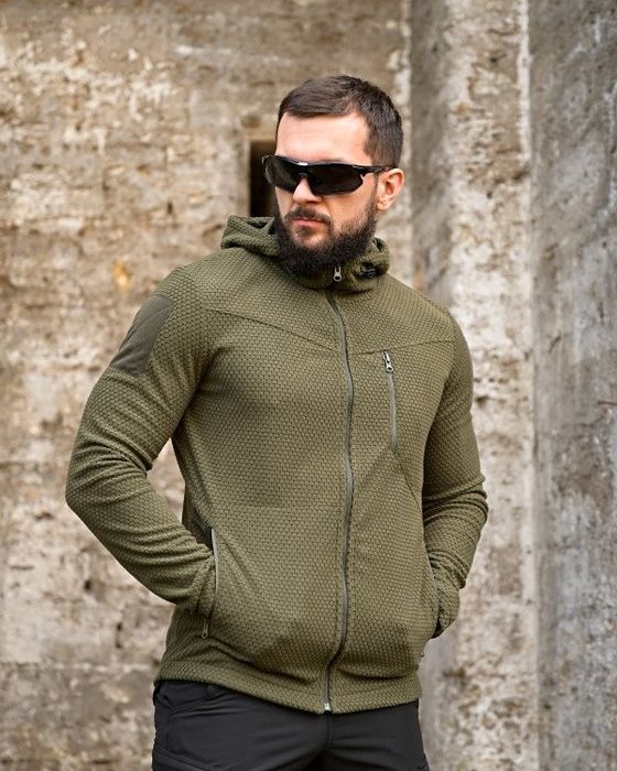 Військова тактична флісовка KM URBAN олива / фліска / кофта флісова