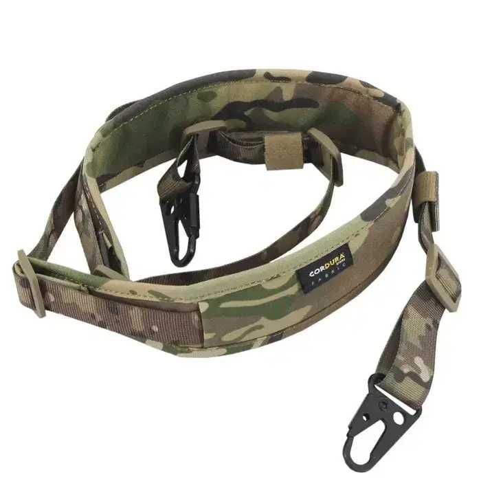Тактичний Ремінь двухточковий Cordura Мультикам / Чорний 2 та 1 точки