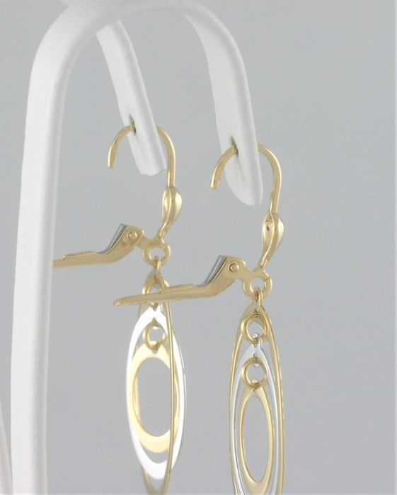 Złote kolczyki na biglu pr 585